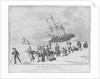 The frigate 'Proserpine', lost March 1799 off Newark Island in the Elbe by John Thomas Serres
