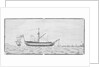 View of HMS 'St George' after being on shore on the bar of Lisbon (1785) by G. B. Lawrence