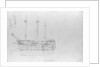 A sketch of HMS 'Camperdown' by Robert Strickland Thomas