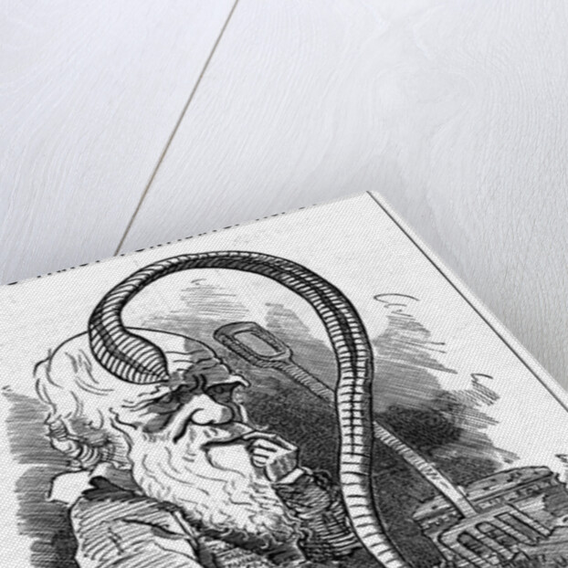 Charles Darwin, English naturalist, 1881 by Edward Linley Sambourne