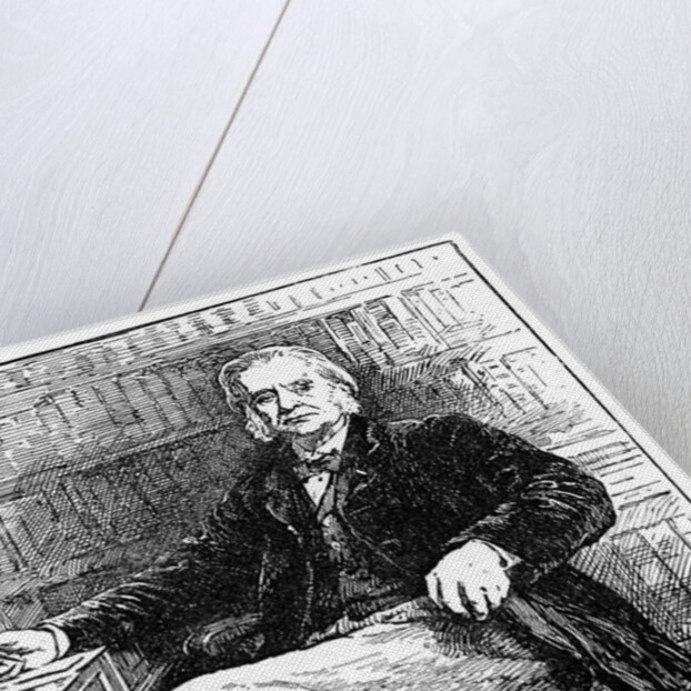 Thomas Henry Huxley, British biologist, at his desk, c1880 by Unknown