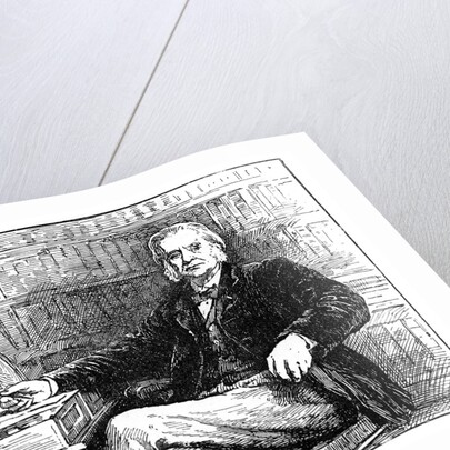 Thomas Henry Huxley, British biologist, at his desk, c1880 by Unknown