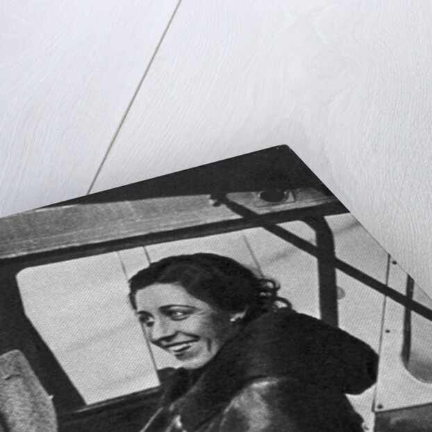 Amy Johnson, British aviator, about to set out for Cape Town, 1932 by Unknown