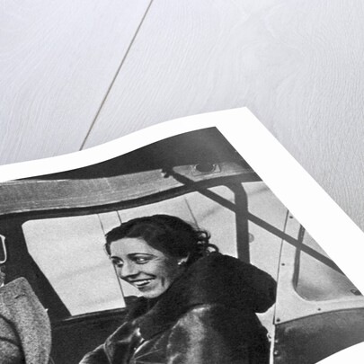 Amy Johnson, British aviator, about to set out for Cape Town, 1932 by Unknown