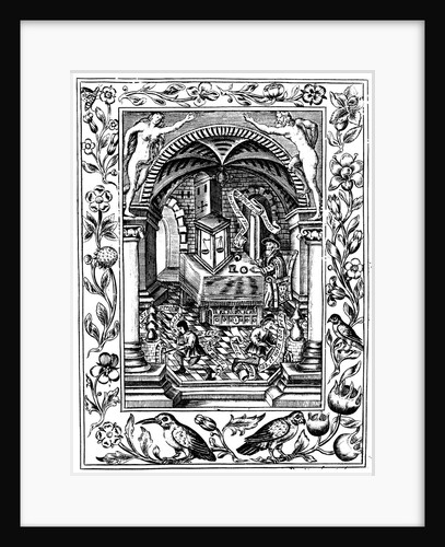 Thomas Norton's laboratory, c1477 (1652) by Unknown