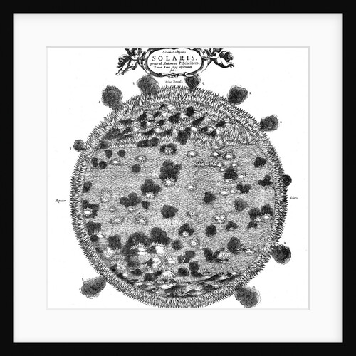 Christopher Scheiner's illustration of his idea of the surface of the sun, 1635 by Unknown