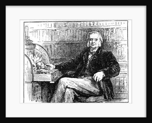 Thomas Henry Huxley, British biologist, at his desk, c1880 by Unknown