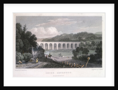 Chirk Aqueduct on the Ellesmere Canal, c1829 by Thomas Barber