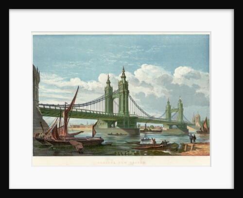 Chelsea Bridge, London, 1858 by Unknown