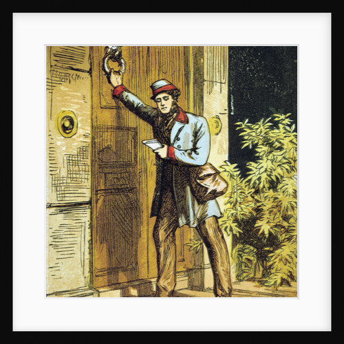 There is the Postman's knock!, 1867. by Anonymous