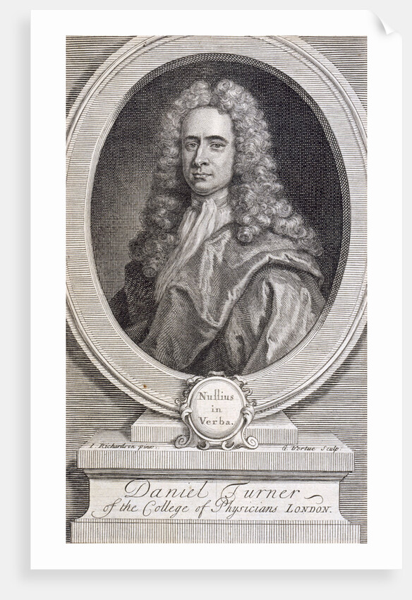 Daniel Turner, MD, LRCP, physician, 1717 by George Vertue