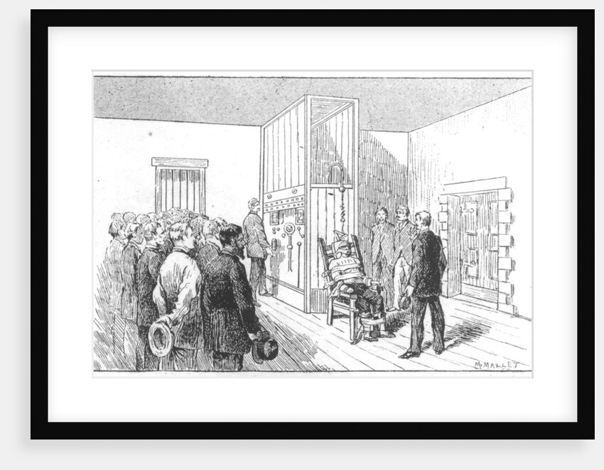 Execution of Kemmler, the first man to die in the electric chair, USA, 6 August 1890 by Unknown