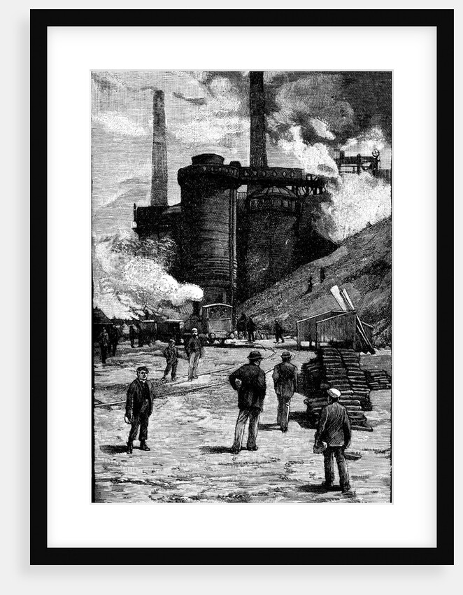 Blast furnaces, South Wales, 1885 by Unknown