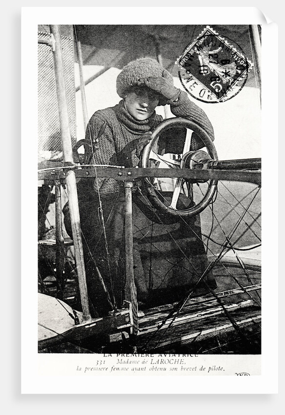 Baroness Raymonde Delaroche, French aviator, 1909 by Unknown