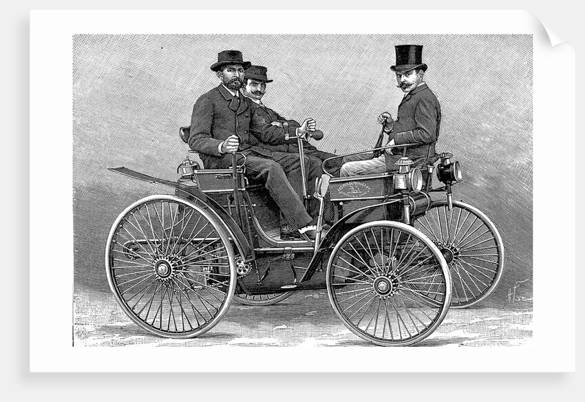 Armand Peugot's first motor car, 1890 by Unknown