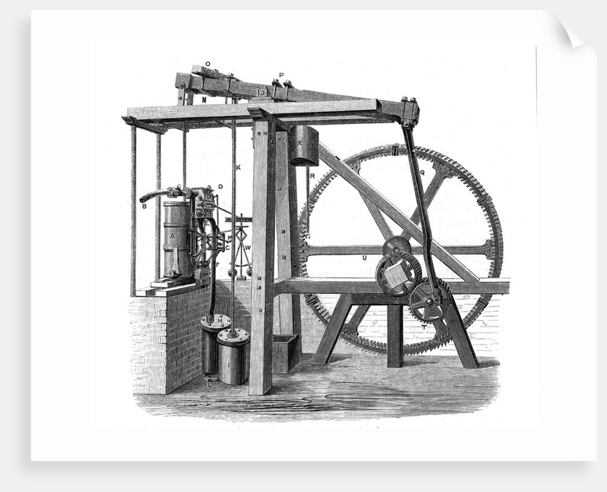 James Watt's prototype steam engine Old Bess, c1778 by Unknown