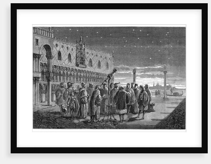 Galileo demonstrating his telescope, Venice, 1609 (1870) by Unknown
