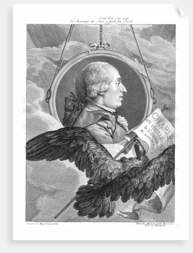 Jacques Alexandre Cesar Charles, French physicist, c1783. by Simon Charles Miger