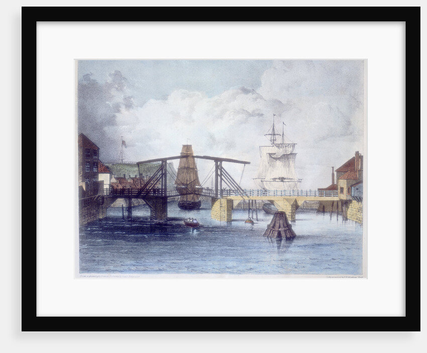 Whitby harbour, Yorkshire, at the mouth of the river Esk, c1833 by Unknown