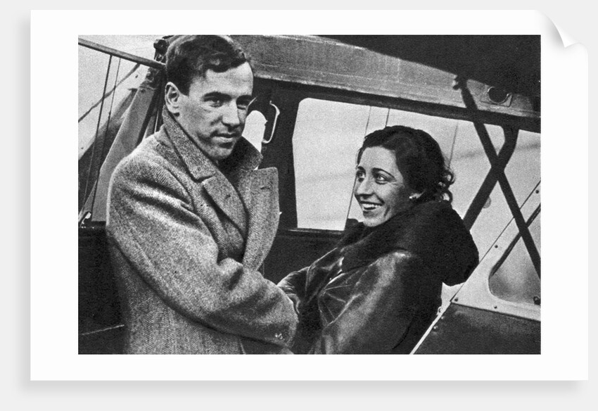 Amy Johnson, British aviator, about to set out for Cape Town, 1932 by Unknown