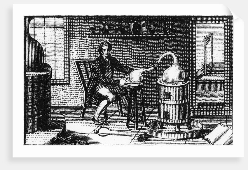 Antoine Laurent Lavoisier, 18th century French chemist, in his laboratory, 1814 by Unknown