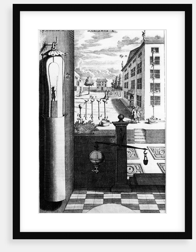 Von Guericke's water barometer, 1672 by Unknown