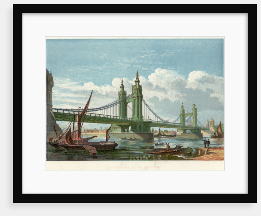 Chelsea Bridge, London, 1858 by Unknown