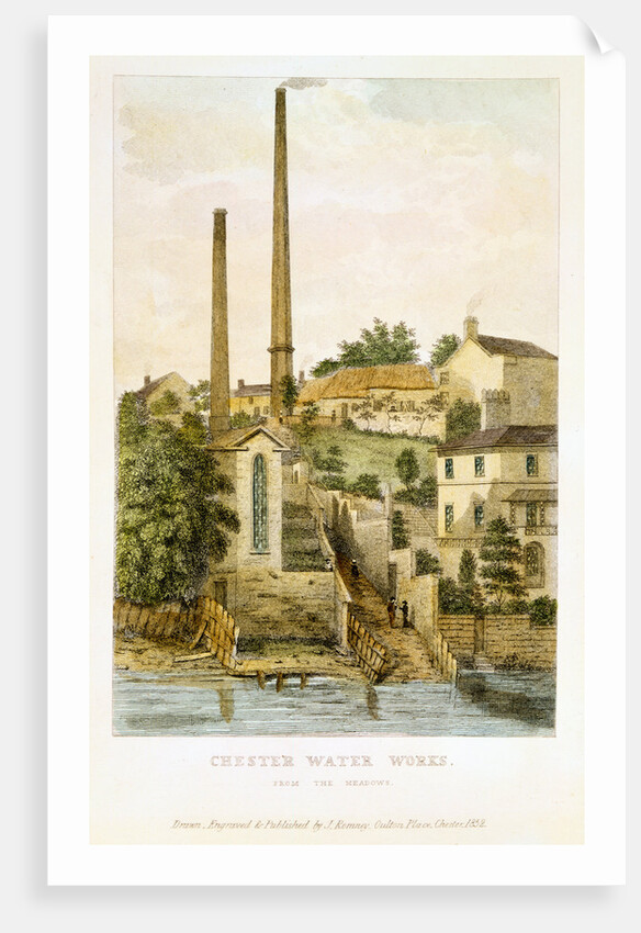 Chester Water Works, from the fields, 1852 by John Romney