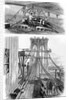 Construction of the Brooklyn Suspension Bridge, New York, USA, 1880 by Unknown