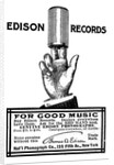 Advertisement for Edison phonograph cylinder recordings, 1900 by Unknown