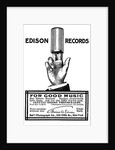 Advertisement for Edison phonograph cylinder recordings, 1900 by Unknown