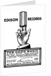 Advertisement for Edison phonograph cylinder recordings, 1900 by Unknown