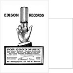 Advertisement for Edison phonograph cylinder recordings, 1900 by Unknown