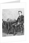 Thomas Alva Edison, American inventor, with an early hand-driven model of his phonograph, 1878 by Unknown