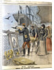 Releasing French army homing pigeons on board the transatlantic liner La Bretagne, 1898 by Unknown