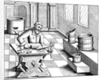 Checking the quality of saltpetre (nitre, potassium nitrate, or KN03), 1683 by Unknown
