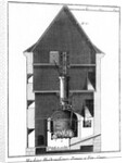 Cross section of a Newcomen-type steam engine attributed to Jean-Rodolphe Perronet, 1767 by Unknown