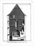 Cross section of a Newcomen-type steam engine attributed to Jean-Rodolphe Perronet, 1767 by Unknown