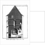 Cross section of a Newcomen-type steam engine attributed to Jean-Rodolphe Perronet, 1767 by Unknown