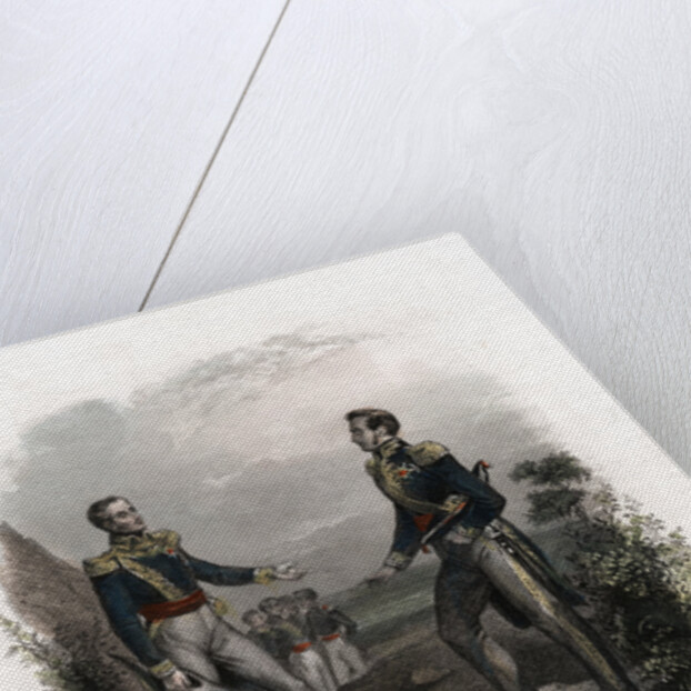 Meeting between Generals San Martin and Bolivar by Levy