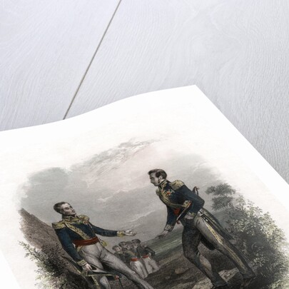 Meeting between Generals San Martin and Bolivar by Levy