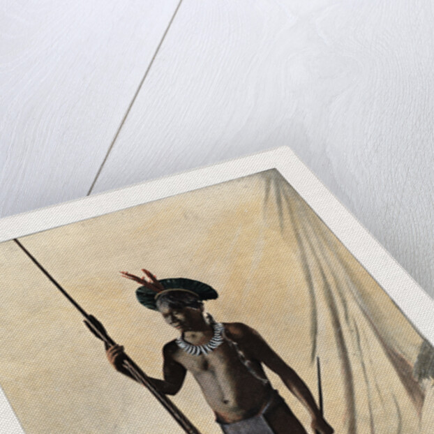 Jauapiry Indian with weapons, Brazil by Anonymous