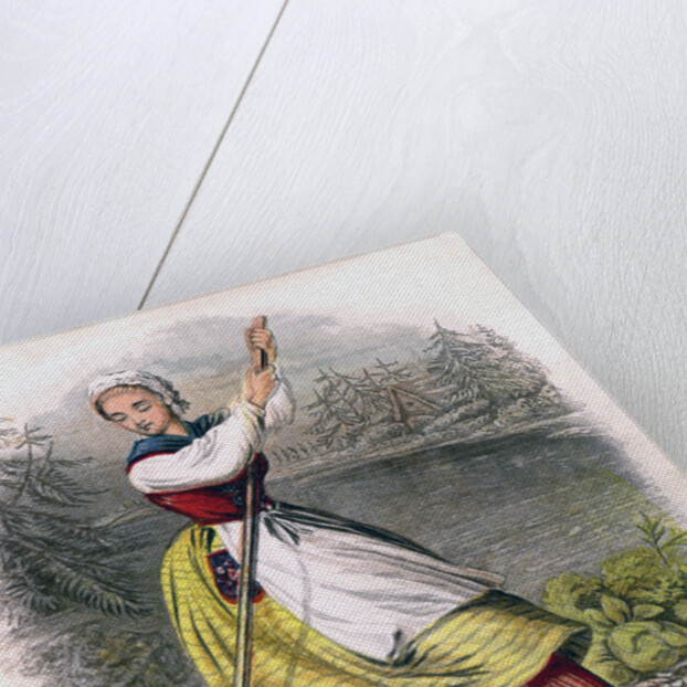 Swedish Woman Rowing by W Dickes