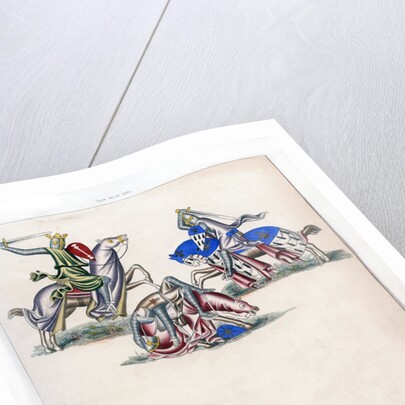 Knights fighting by Henry Shaw