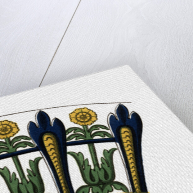 Detail from an enamelled dish by Henry Shaw