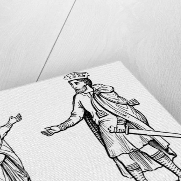 Queen Alfgyfe and King Canute by Anonymous