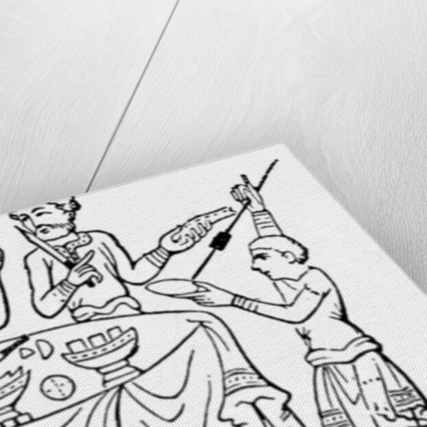 Anglo-Saxons at dinner by Anonymous