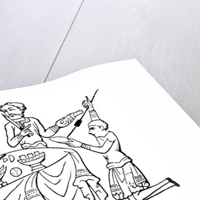 Anglo-Saxons at dinner by Anonymous