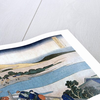 Fukui Bridge, Province of Echizen by HOKUSAI