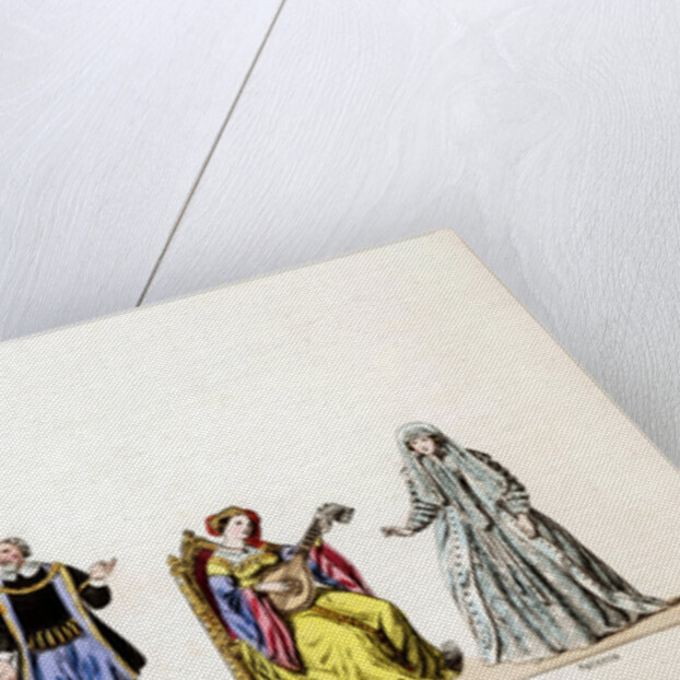 Theatre costume designs for Shakespeare's play, Henry VIII by Anonymous